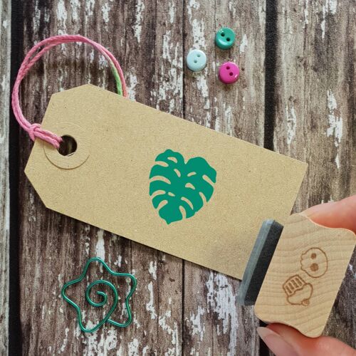 Monstera Leaf Cheeseplant Mini Rubber Stamp