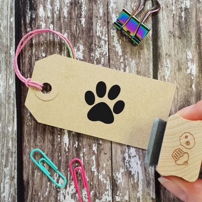 Paw Print Animal Mini Rubber Stamp