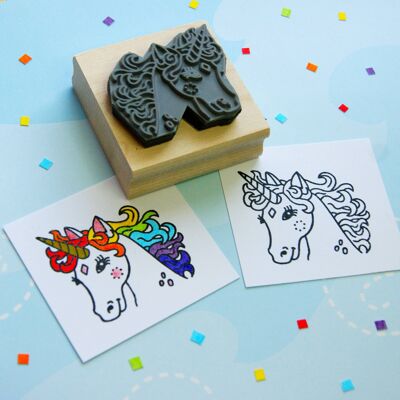 Pretty Unicorn Rubber Stamp