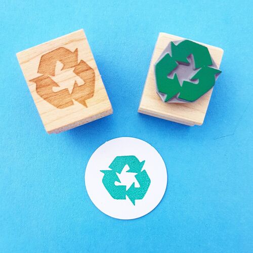 Recycle Symbol Mini Rubber Stamp