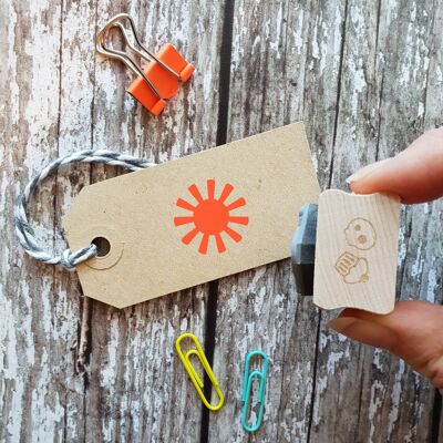 Sun Mini Rubber Stamp