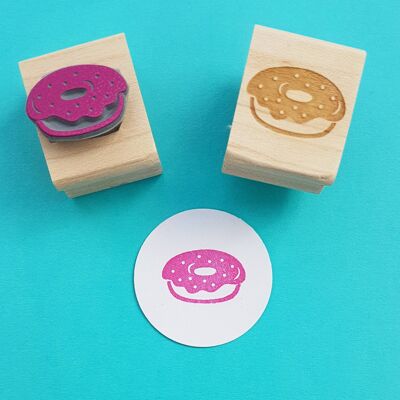 Tasty Donut Mini Rubber Stamp