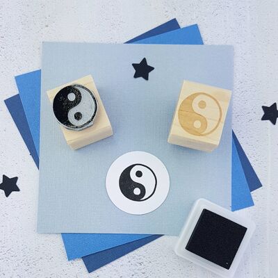 Yin Yang Mini Rubber Stamp