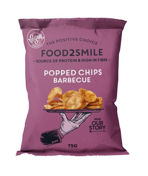 Chips healthier, vegan and gluten-free | Popped Chips Barbecue 8x75 grams