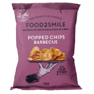 Chips gesünder, vegan und glutenfrei | Gepoppte Chips Barbecue 8x75 Gramm