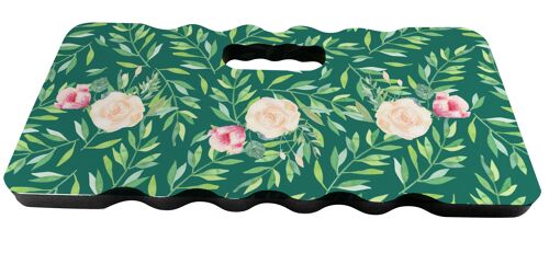 Garden Kneeling Pad - Green Floral Foam Kneeler 40cm x 20cm