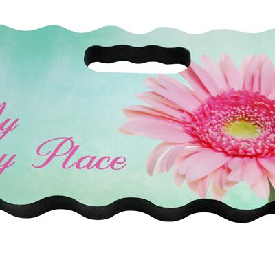 Garden Kneeling Pad - Pink Gerbera Foam Kneeler 40cm x 20cm