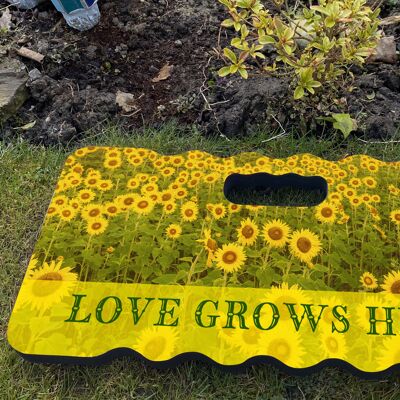 Garten-Knieunterlage – Sonnenblumen-Schaum-Kniescheibe, 40 cm x 20 cm