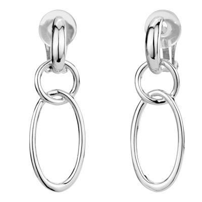 Traveller Drop clip earrings platinum plated - 157103
