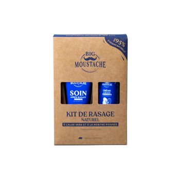 Natural shaving kit - Shaving cream & Aftershave care - Made in France 4BM00145 2