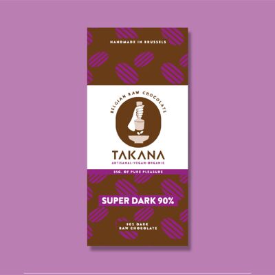 SUPER DARK 90: Rohe Zartbitterschokolade 90%