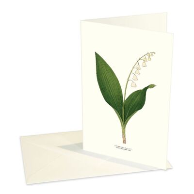 Folded card lily of the valley
