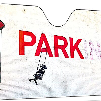 Ombrellone Frontale Banksy pour Auto - Parcheggio (130x70cm)
