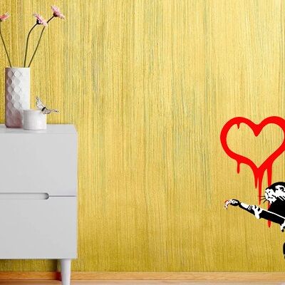 Banksy Adesivo Murale Sagomato - *Love Rat (50x60cm)