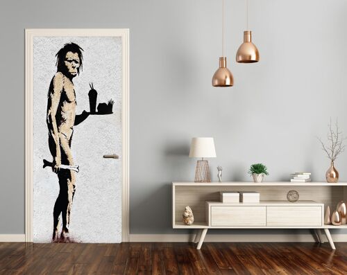 Banksy Adesivo Porte - *Cave Man (83x210cm)