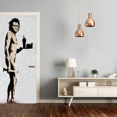 Banksy Adesivo Porte - *Hombre de las cavernas (83x210cm)