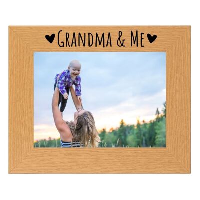 Second Ave Oak 6×4 Landscape Picture Photo Frame Grandma & Me Geschenk Muttertag