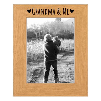 Second Ave Oak 6×4 Portrait Picture Photo Frame Grandma & Me Gift Mother’s Day