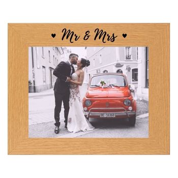 Second Ave Mr & Mrs Oak 6×4 Paysage Photo Cadre Photo Mariage Anniversaire Cadeau