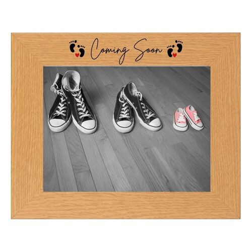 Second Ave Baby Feet Coming Soon Scan Pregnancy Announcement Oak 6×4 Landscape Picture Photo Frame Gift