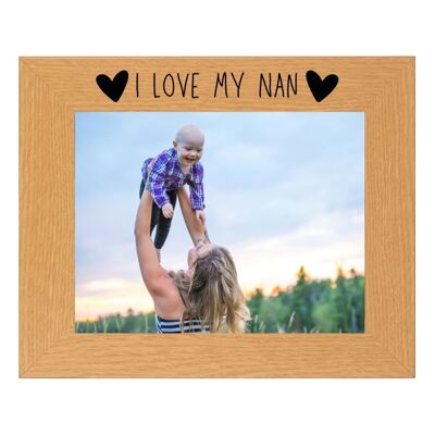 Second Ave Oak 6×4 Landscape Picture Photo Frame I Love My Nan Geschenk Muttertag