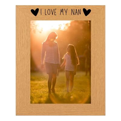 Cornice per foto ritratto Second Ave Oak 6 × 4 I Love My Nan Regalo per la festa della mamma