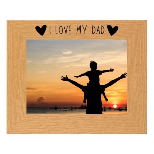Second Ave Oak 6×4 Landscape Picture Photo Frame I Love My Dad Gift Father’s Day