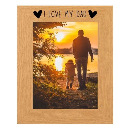 Second Ave Oak 6×4 Portrait Picture Photo Frame I Love My Dad Gift Father’s Day