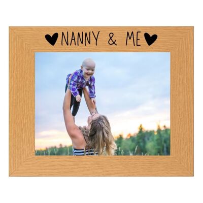 Second Ave Oak 6×4 Paisaje Marco de fotos Nanny & Me Regalo Día de la Madre