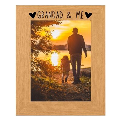 Second Ave Oak 6 × 4 Retrato Marco de fotos Grandad & Me Gift Día del padre
