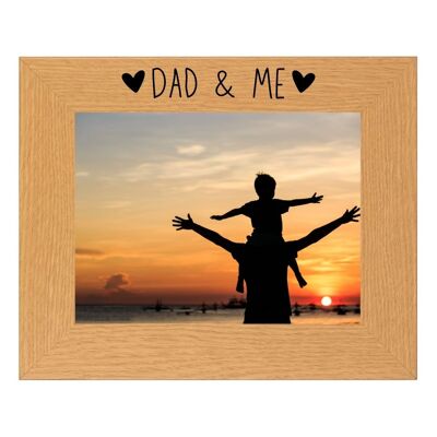 Second Ave Oak 6 × 4 Landschaftsbild Bilderrahmen Dad & Me Geschenk Vatertag