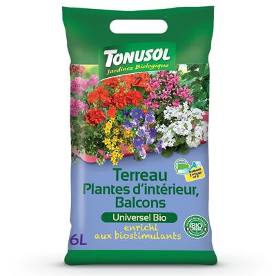 Terreau plantes d'intérieur & balcons  6L