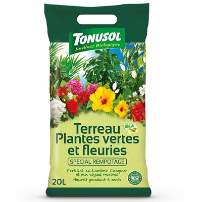 Terreau plantes vertes et fleuries 20L