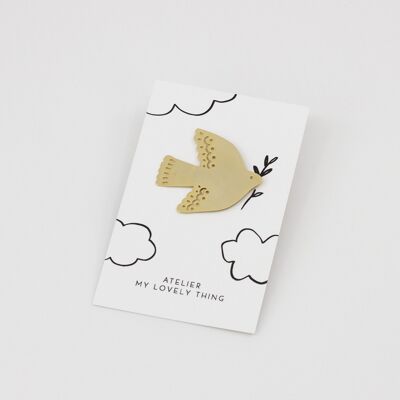 Brass Dove Pin