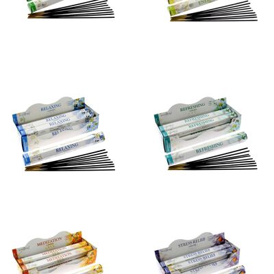 Stamford Assorted Aromatherapy Range Incense Sticks - 6 pack (120 sticks)