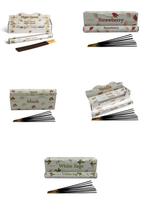 Stamford Variety Exotic Range Incense Sticks - 6 pack (120 sticks)