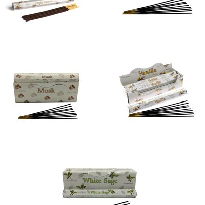 Stamford Variety Exotic Range Incense Sticks - 6 pack (120 sticks)