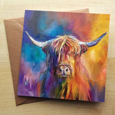 Harris Cow Greetings Card