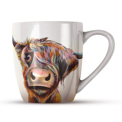 Tasse en porcelaine d'os de vache des Highlands A Bad Hair Day