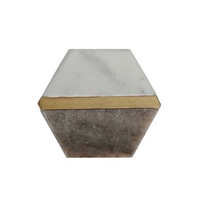 Cabinet knob hexagon stone