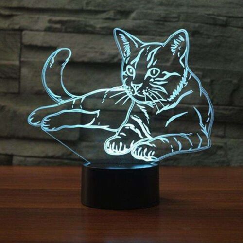 Lampe Chat 3D - Petit (20cm)