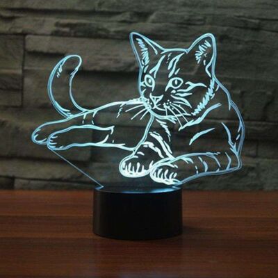 Lampe Chat 3D - Petit (20cm)