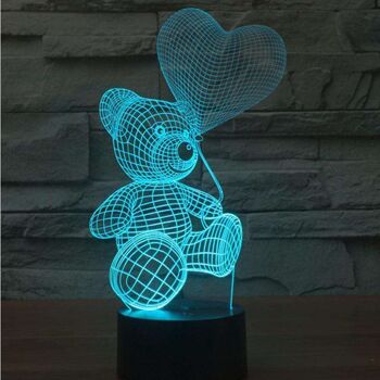 Lampe Ours en Peluche 3D - Petit (20cm) 2