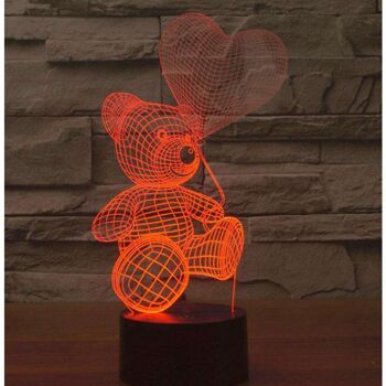 Lampe Ours en Peluche 3D - Petit (20cm) 3