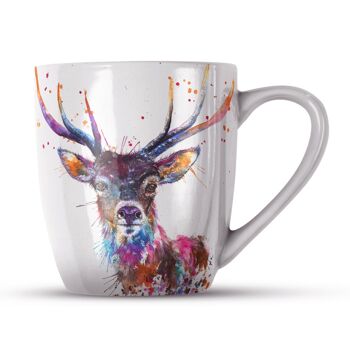 Tasse en porcelaine d'os de cerf arc-en-ciel Splatter 1