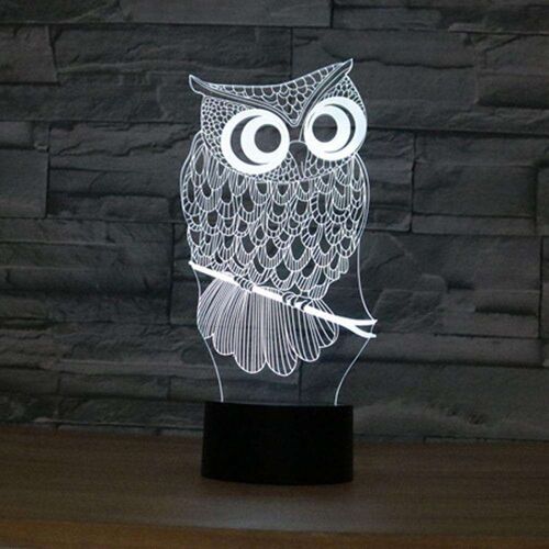 Lampe Hibou 3D - Petit (20cm)