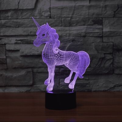 Lampe Licorne 3D - Petit (20cm)