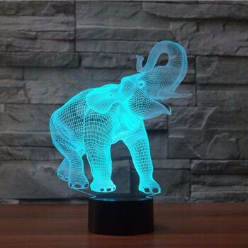Lampe Éléphant 3D - Petit (20cm) 2