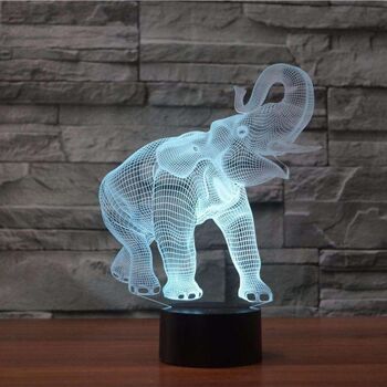 Lampe Éléphant 3D - Petit (20cm) 3