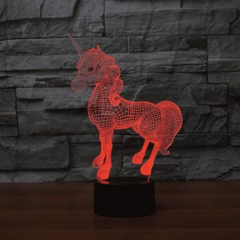 Lampe Licorne 3D - Grand (30cm) 2